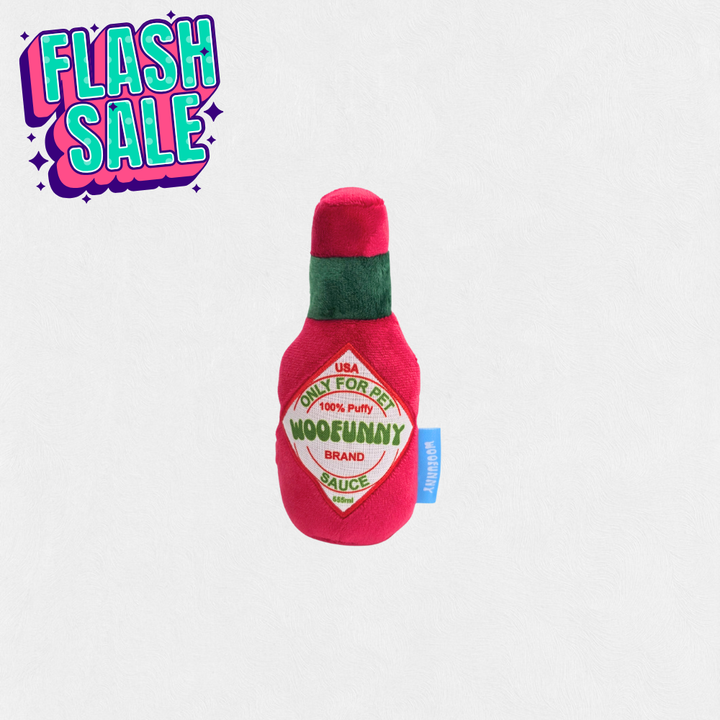 Woofunny Sauce Plush Squeaky Dog Toy