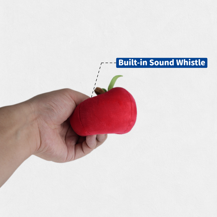 Woofunny Christmas Apple Plush Squeaky Dog Toy