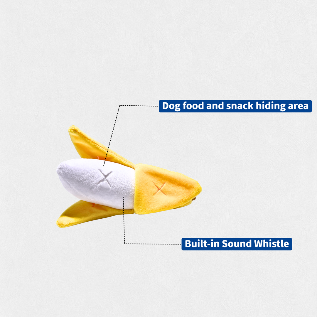 Woofunny Banana Plush Squeaky Dog Toy