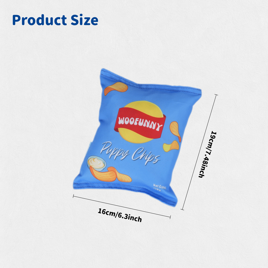 Woofunny Chip Plush Set Soft Squeaky Dog Toys