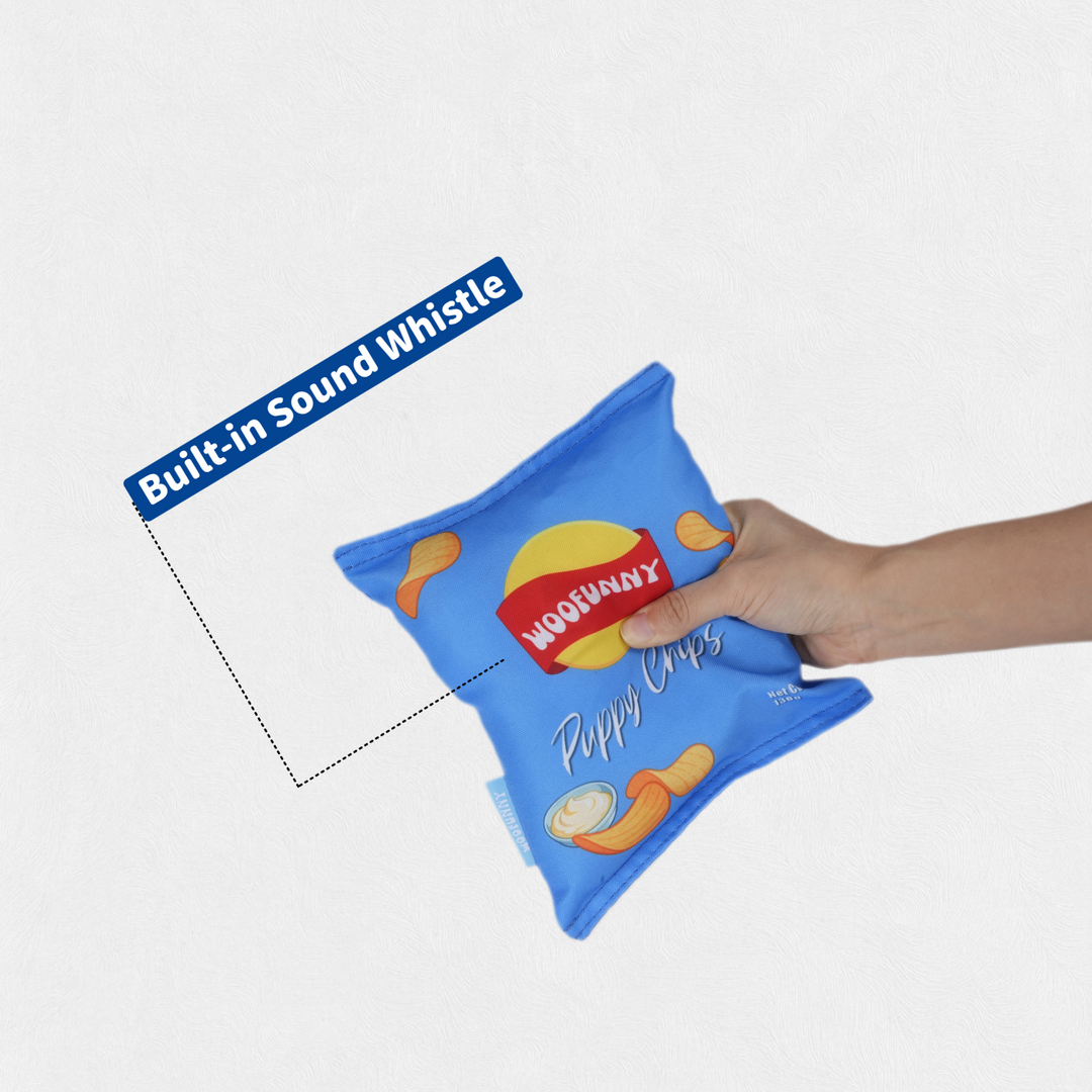 Woofunny Chip Plush Set Soft Squeaky Dog Toys