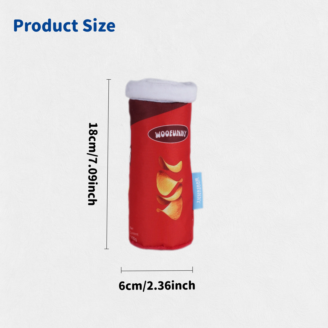 Woofunny Chip Bucket Plush Squeaky Dog Toy