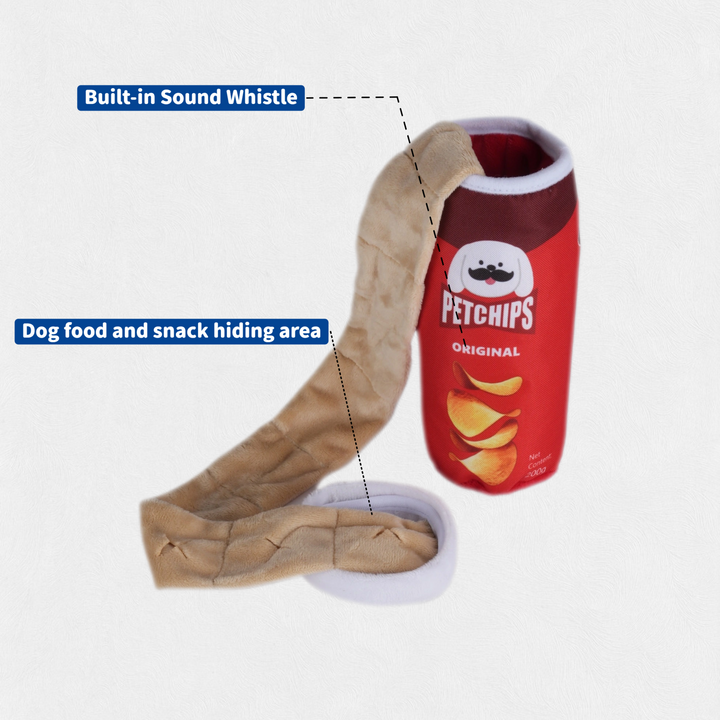 Woofunny Chip Bucket Plush Squeaky Dog Toy