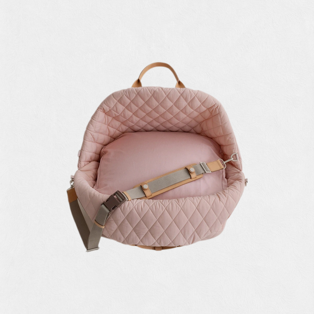 Woofunny Portable Dog Car Seat for Small Dogs (Up to 25lbs)