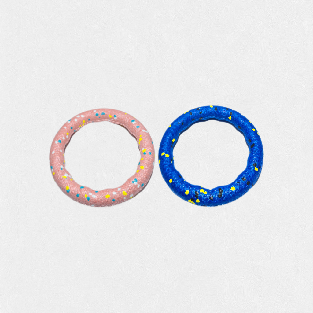 Woofunny ETPU Ultra Soft Elastic Dog Tug Ring Toy