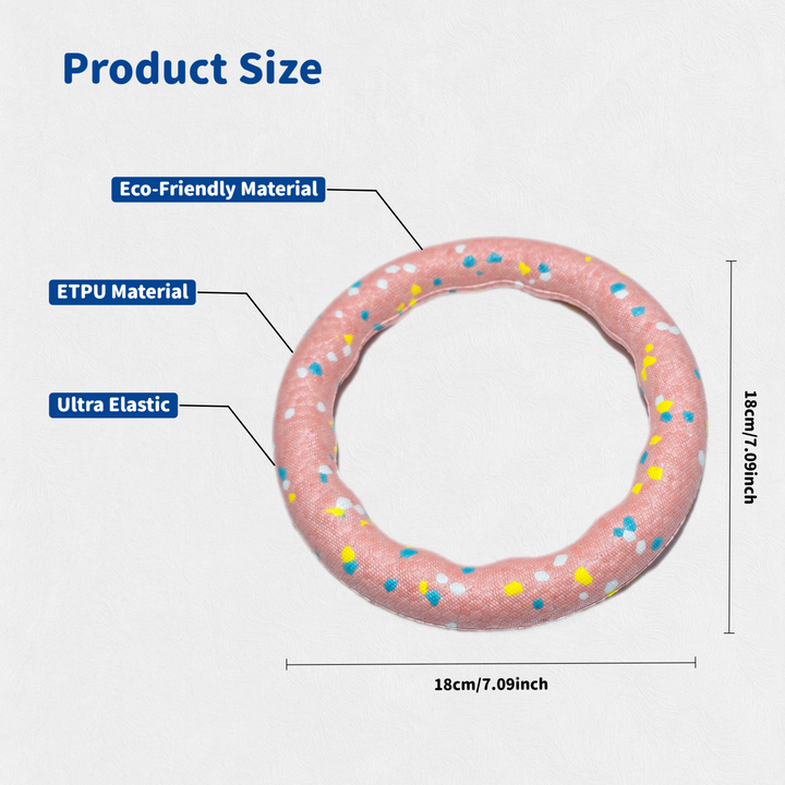 Woofunny ETPU Ultra Soft Elastic Dog Tug Ring Toy