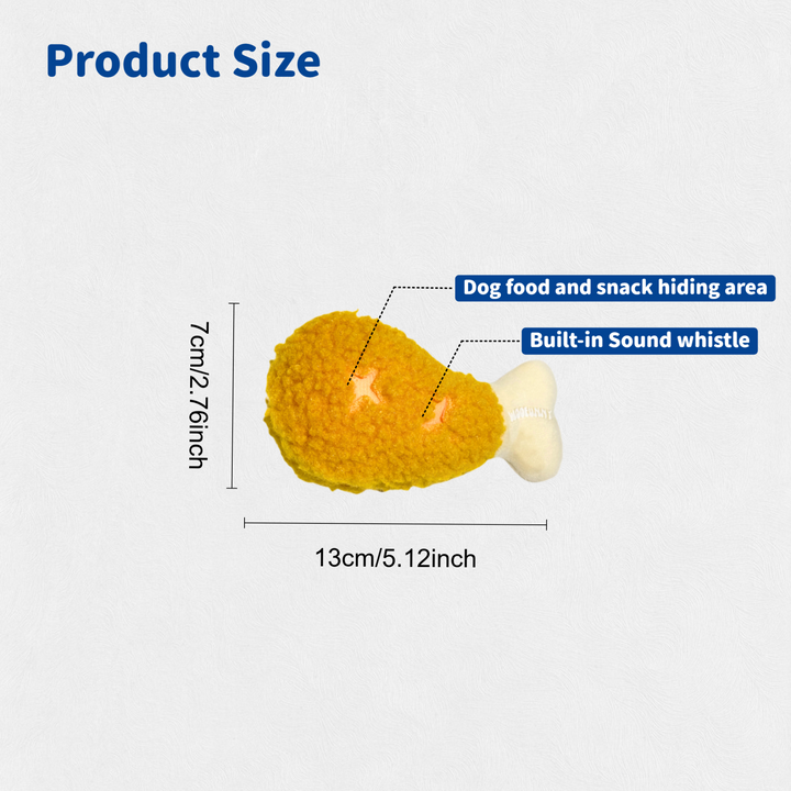 Woofunny Drumstick Plush Squeaky Dog Toy