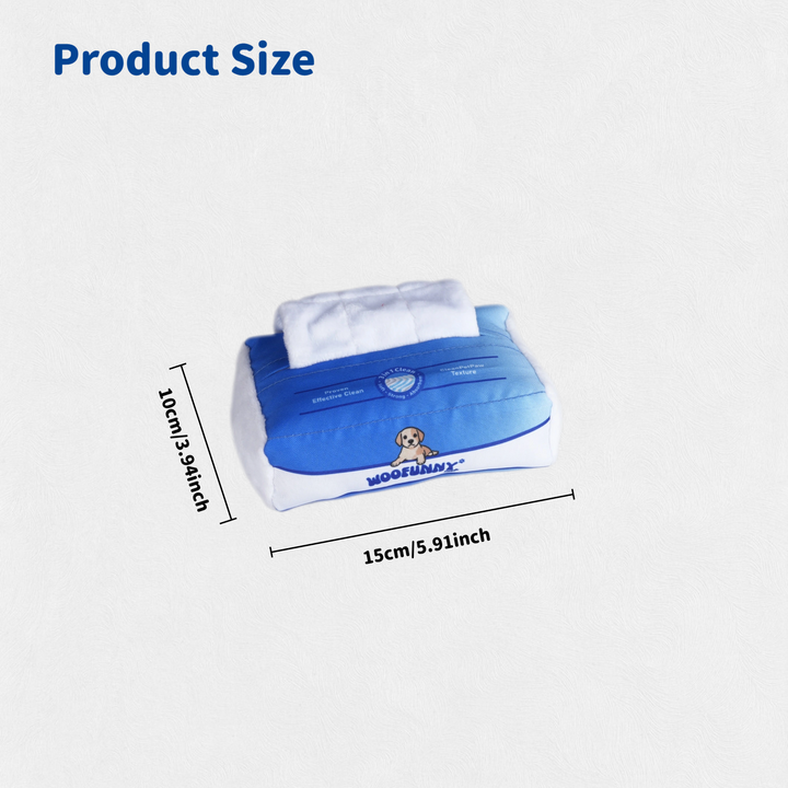 Woofunny Tissue Bag Plush Squeaky Dog Toy