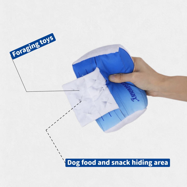 Woofunny Tissue Bag Plush Squeaky Dog Toy