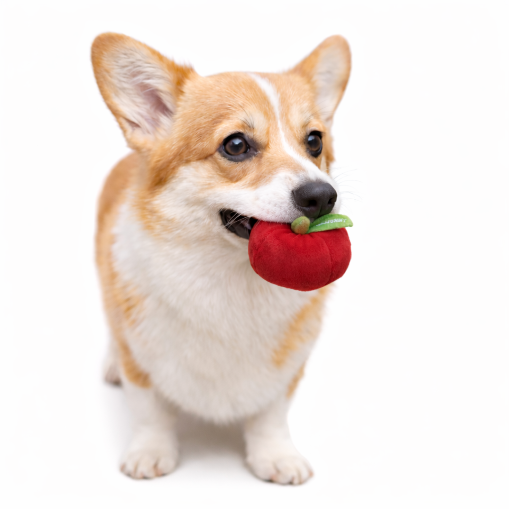 Woofunny Christmas Apple Plush Squeaky Dog Toy