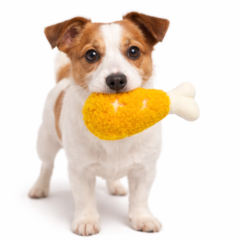 Woofunny Drumstick Plush Squeaky Dog Toy