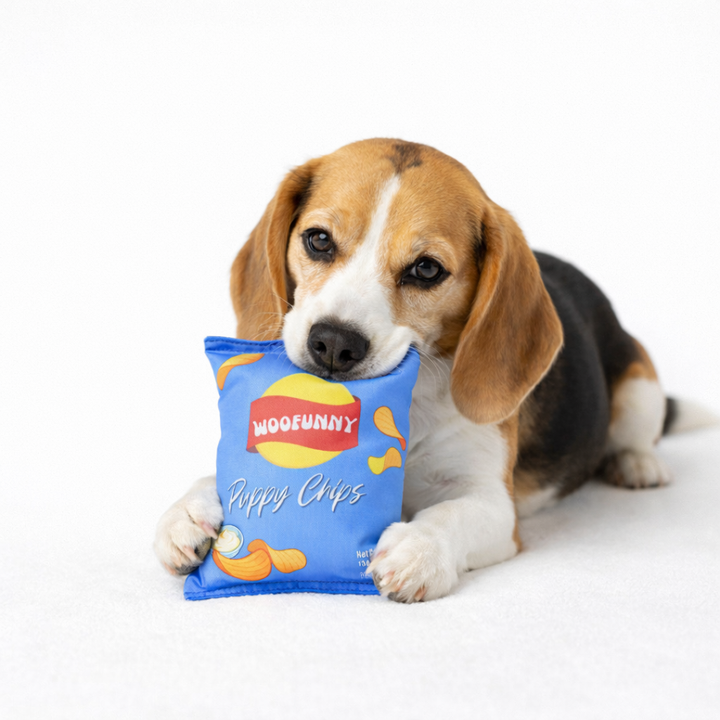 Woofunny Puppy Chips Plush Squeaky Dog Toy