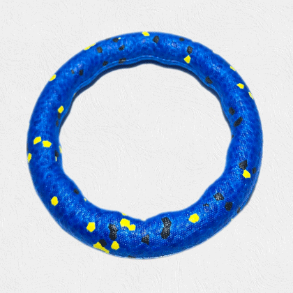 Woofunny ETPU Ultra Soft Elastic Dog Tug Ring Toy