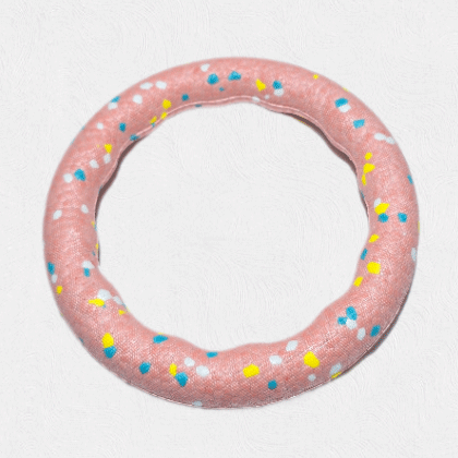 Woofunny ETPU Ultra Soft Elastic Dog Tug Ring Toy