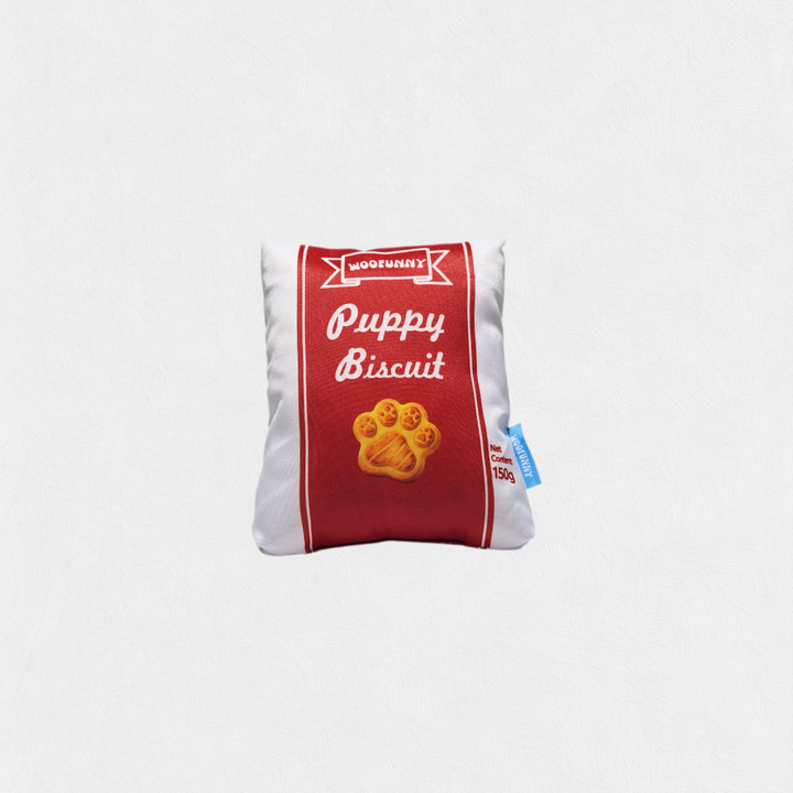 Woofunny Biscuit Bag Plush Squeaky Dog Toy
